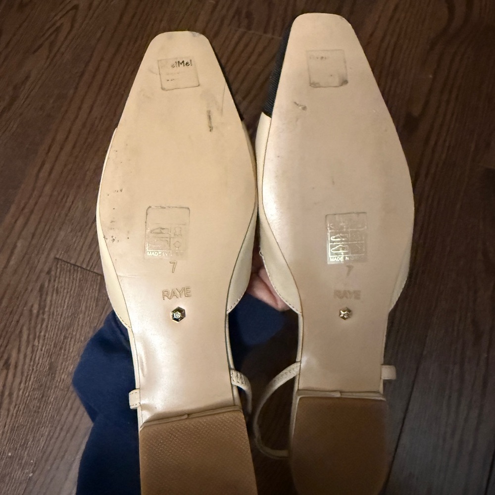 RAYE Cream and Black Loafers - Picture 2 of 3